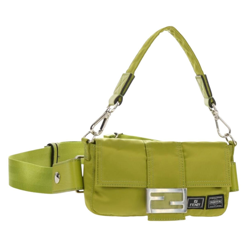 FENDI POTER shoulder bag nylon 2way Green