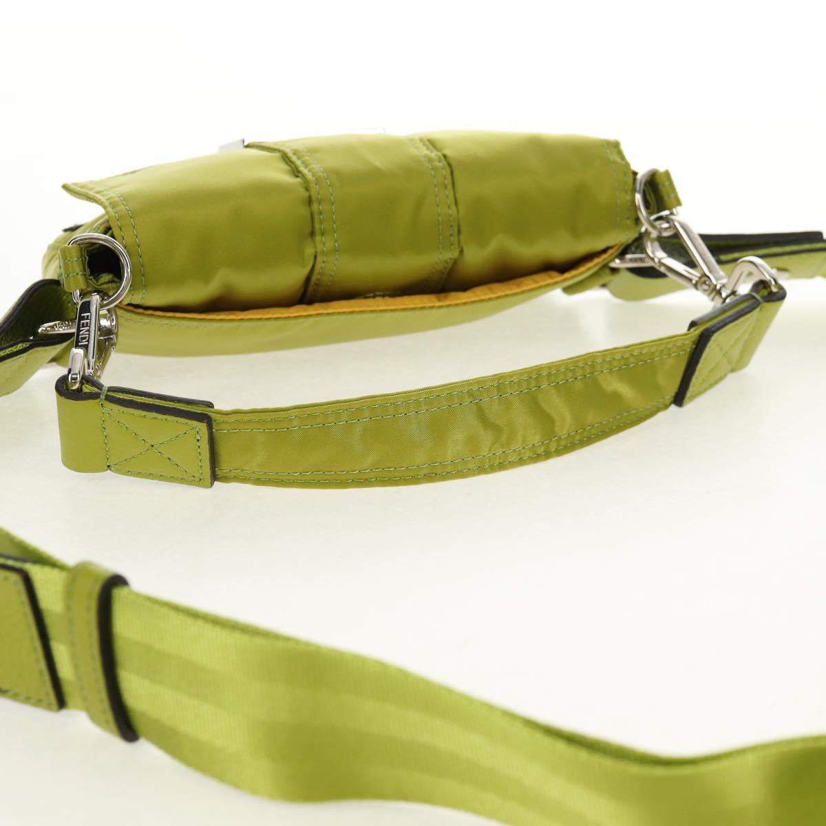 FENDI POTER shoulder bag nylon 2way Green