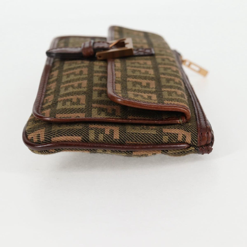 FENDI zucchino canvas pouch khaki