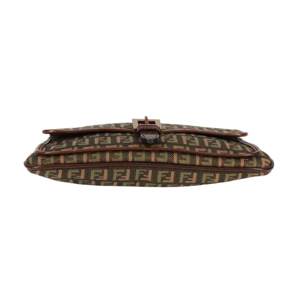 FENDI zucchino canvas pouch khaki