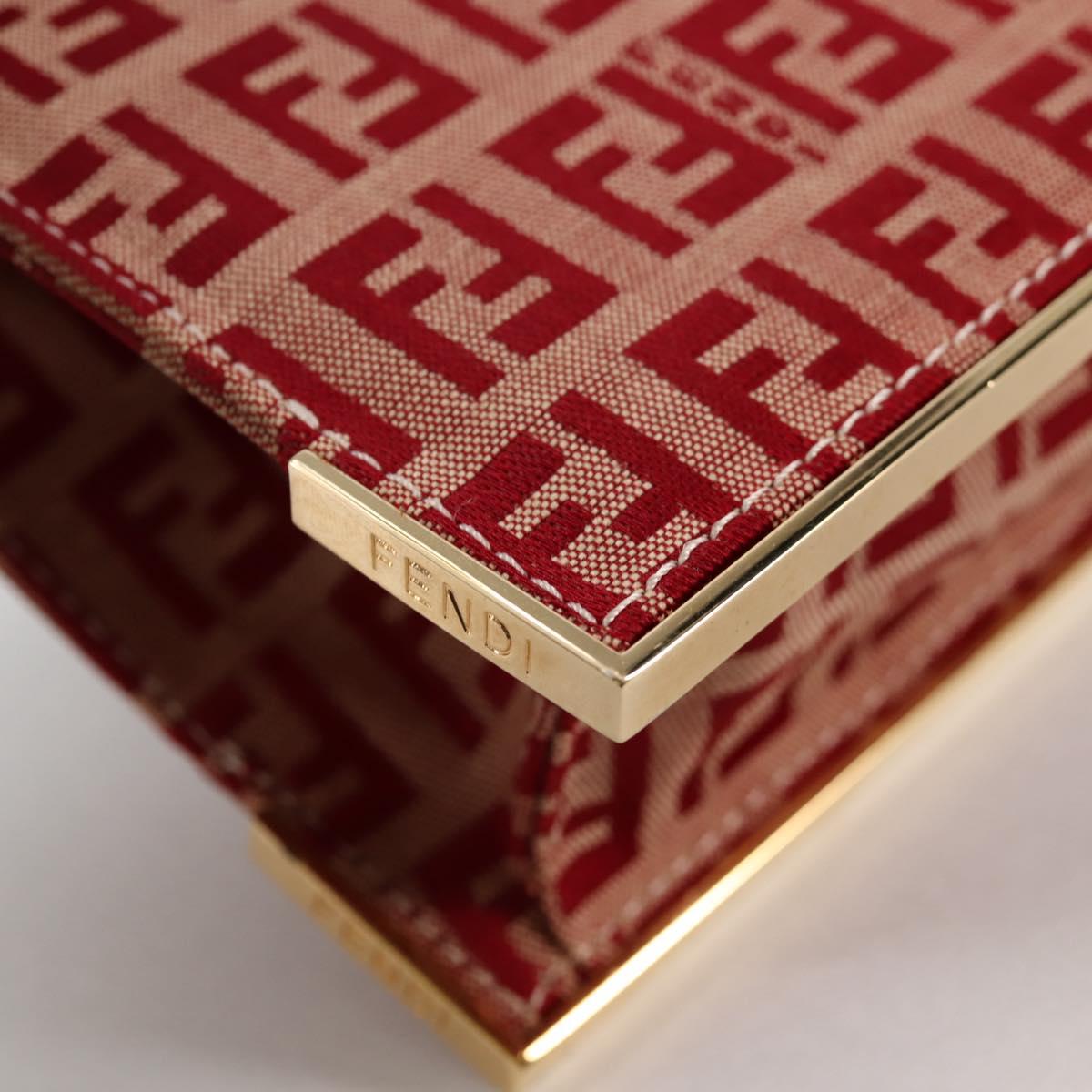 FENDI zucchino canvas chain shoulder bag