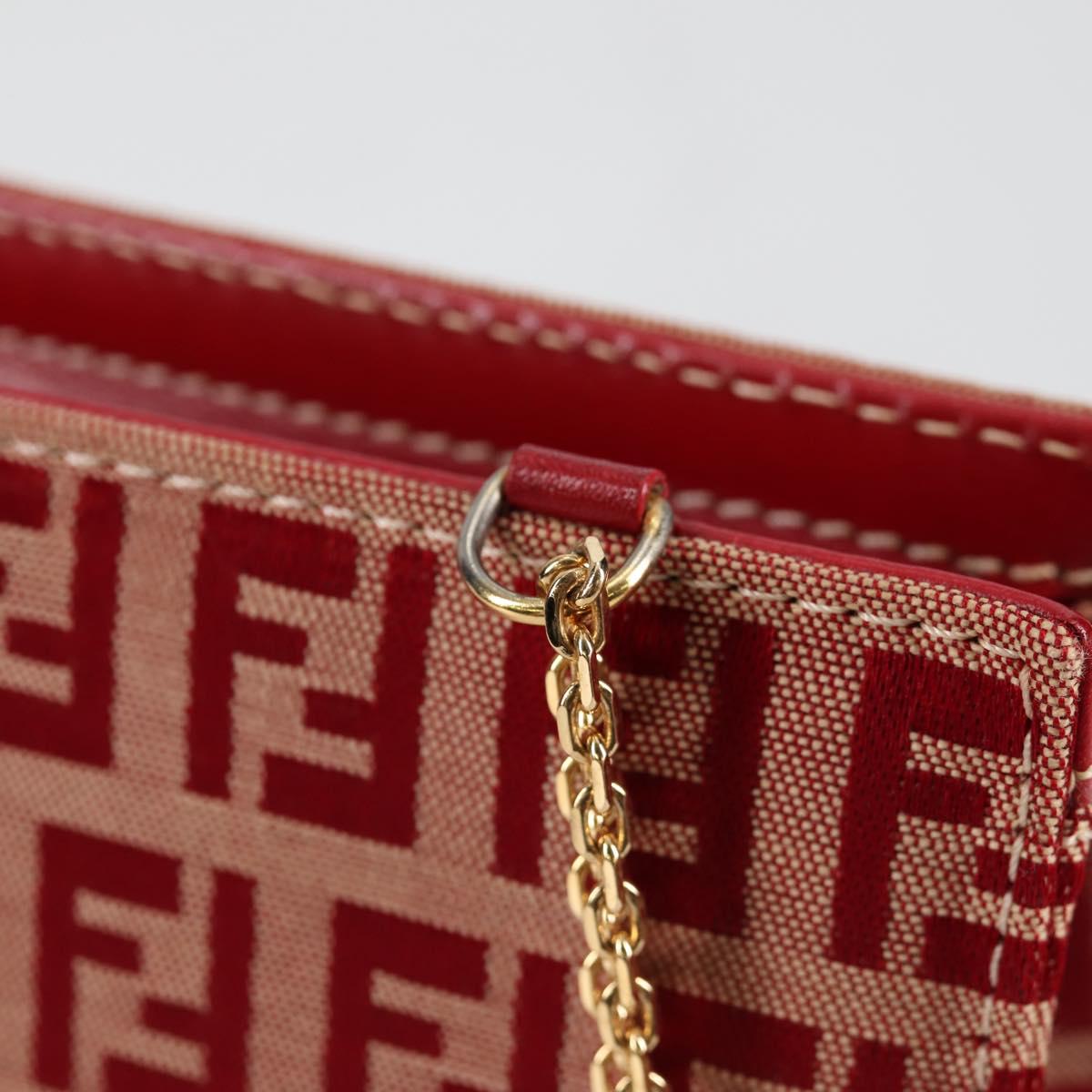 FENDI zucchino canvas chain shoulder bag