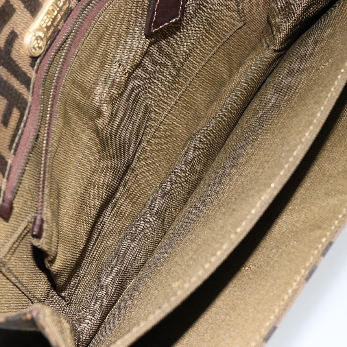 FENDI zucca canvas shoulder bag