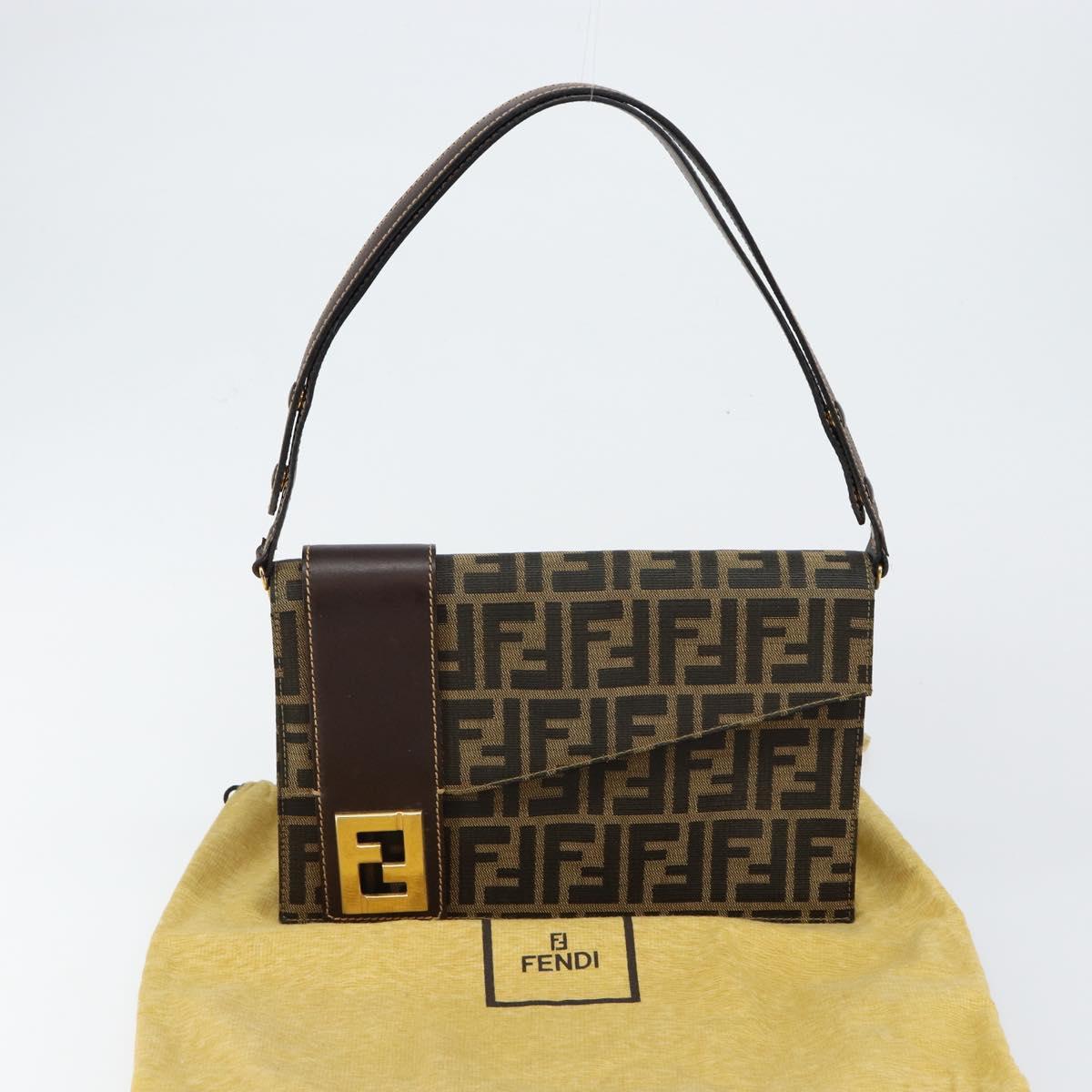 FENDI zucca canvas shoulder bag