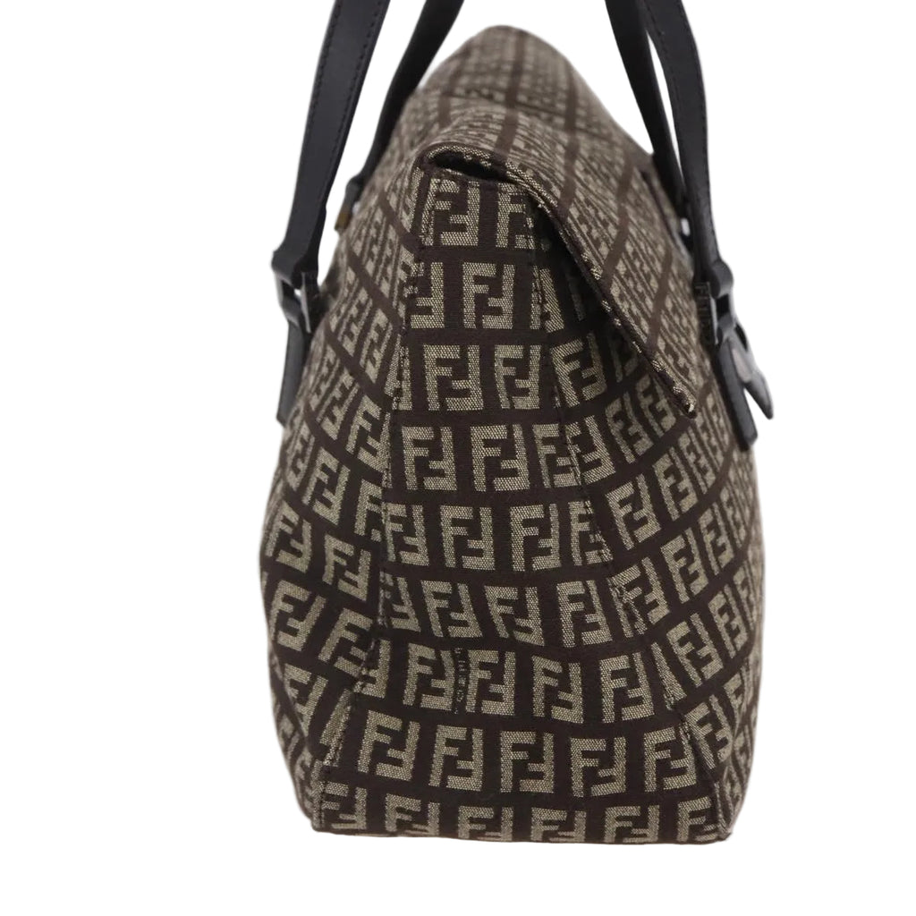 FENDI zucchino canvas mamma baguette shoulder bag