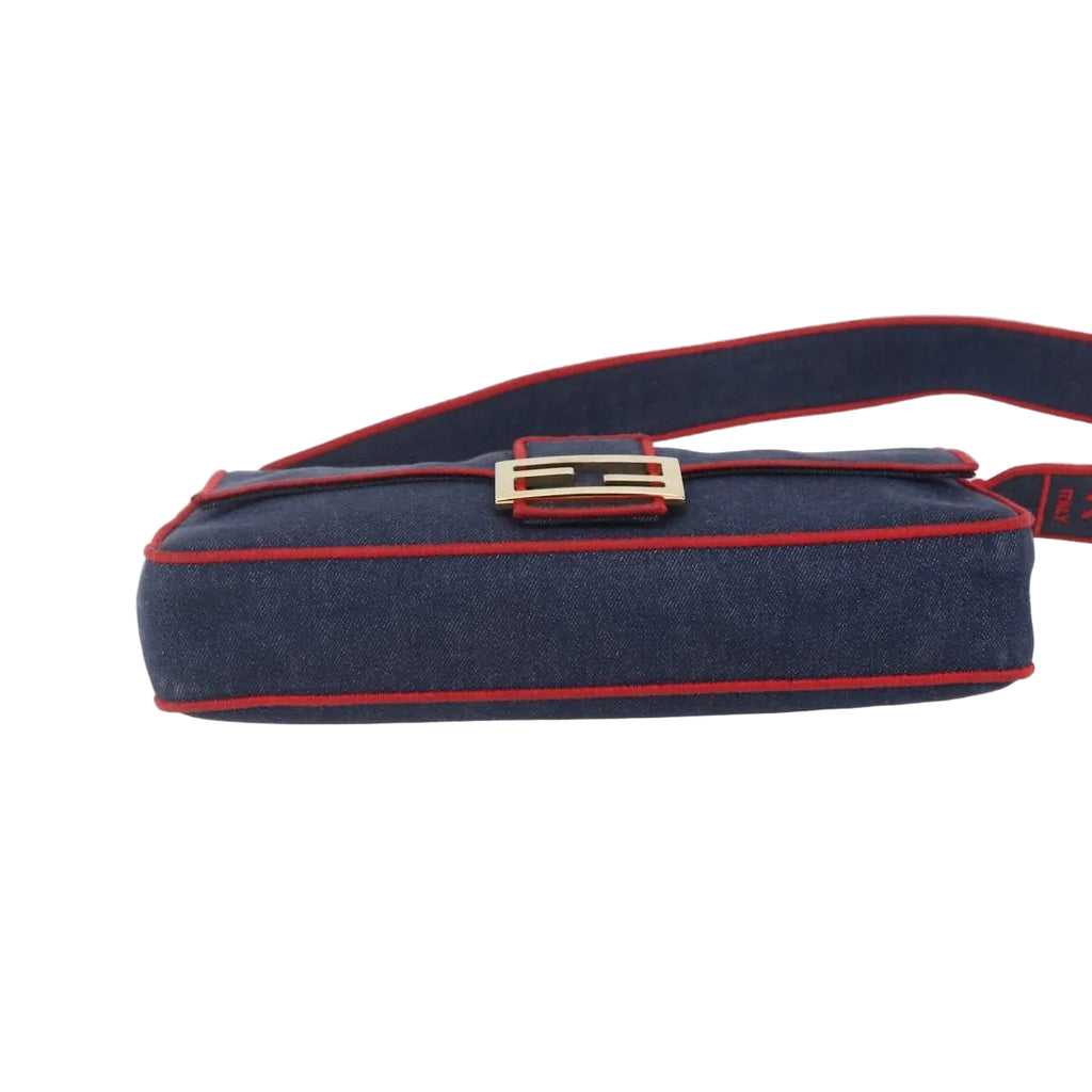 FENDI mamma baguette shoulder bag denim 2way