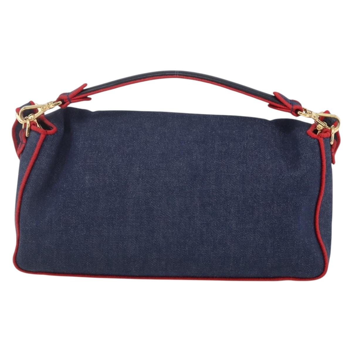 FENDI mamma baguette shoulder bag denim 2way