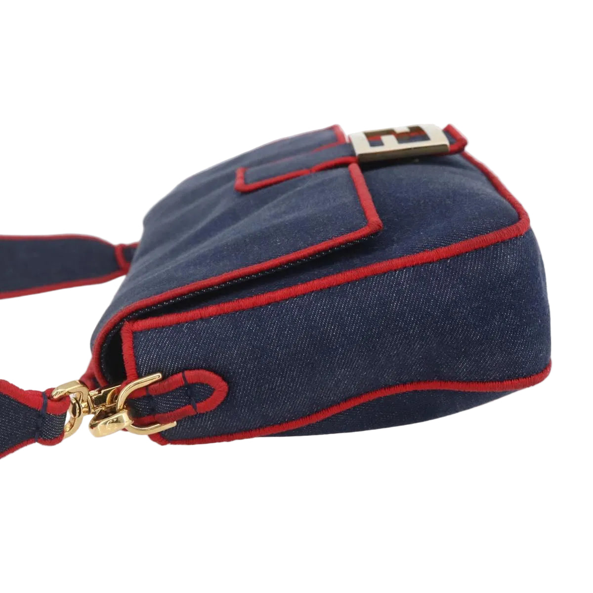 FENDI mamma baguette shoulder bag denim 2way