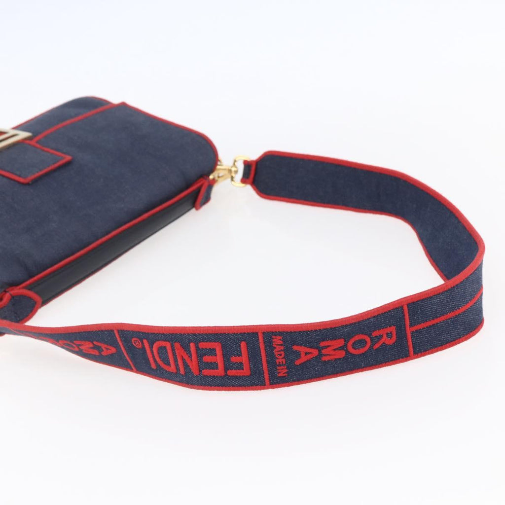 FENDI mamma baguette shoulder bag denim 2way