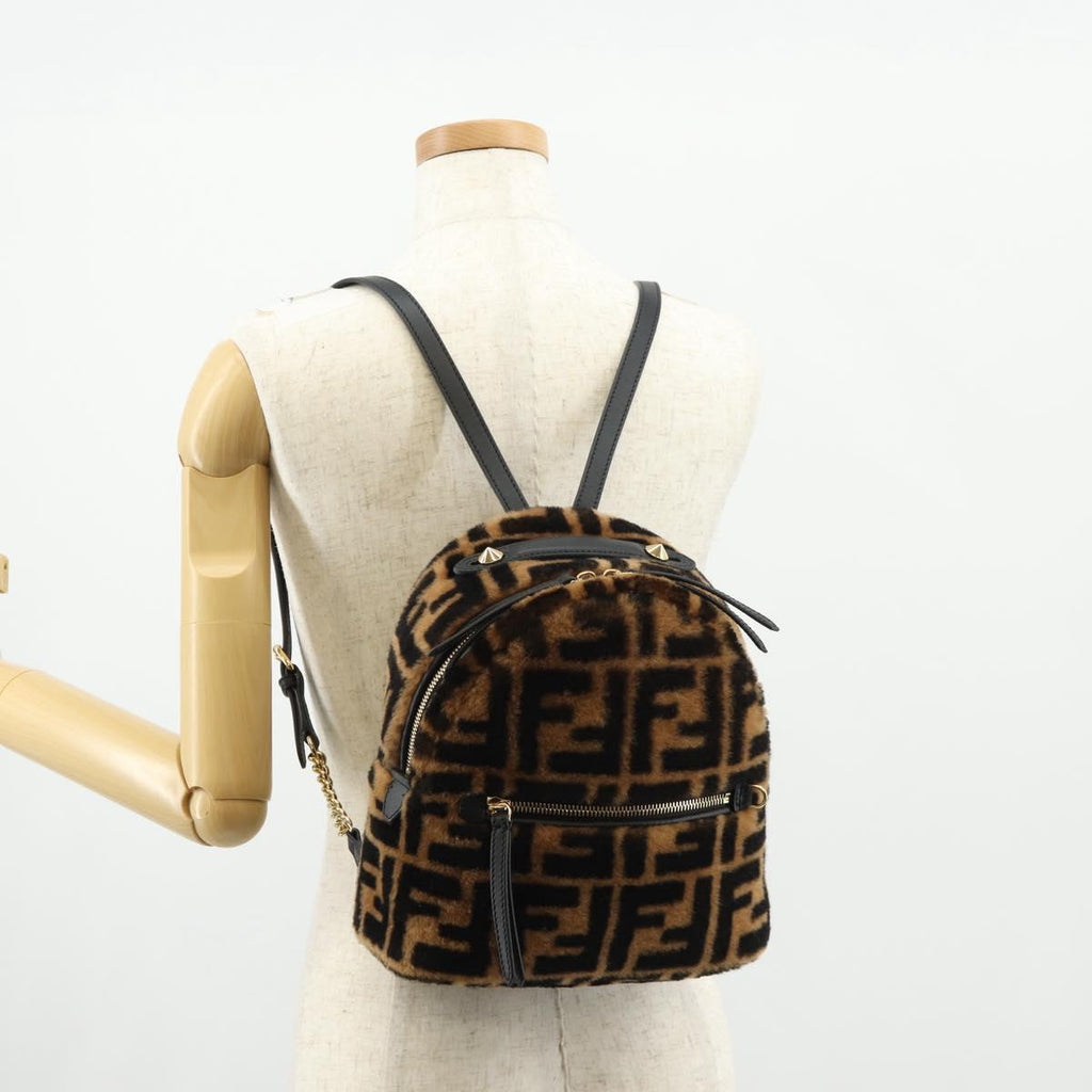 FENDI zucca canvas zainomini backpack brown