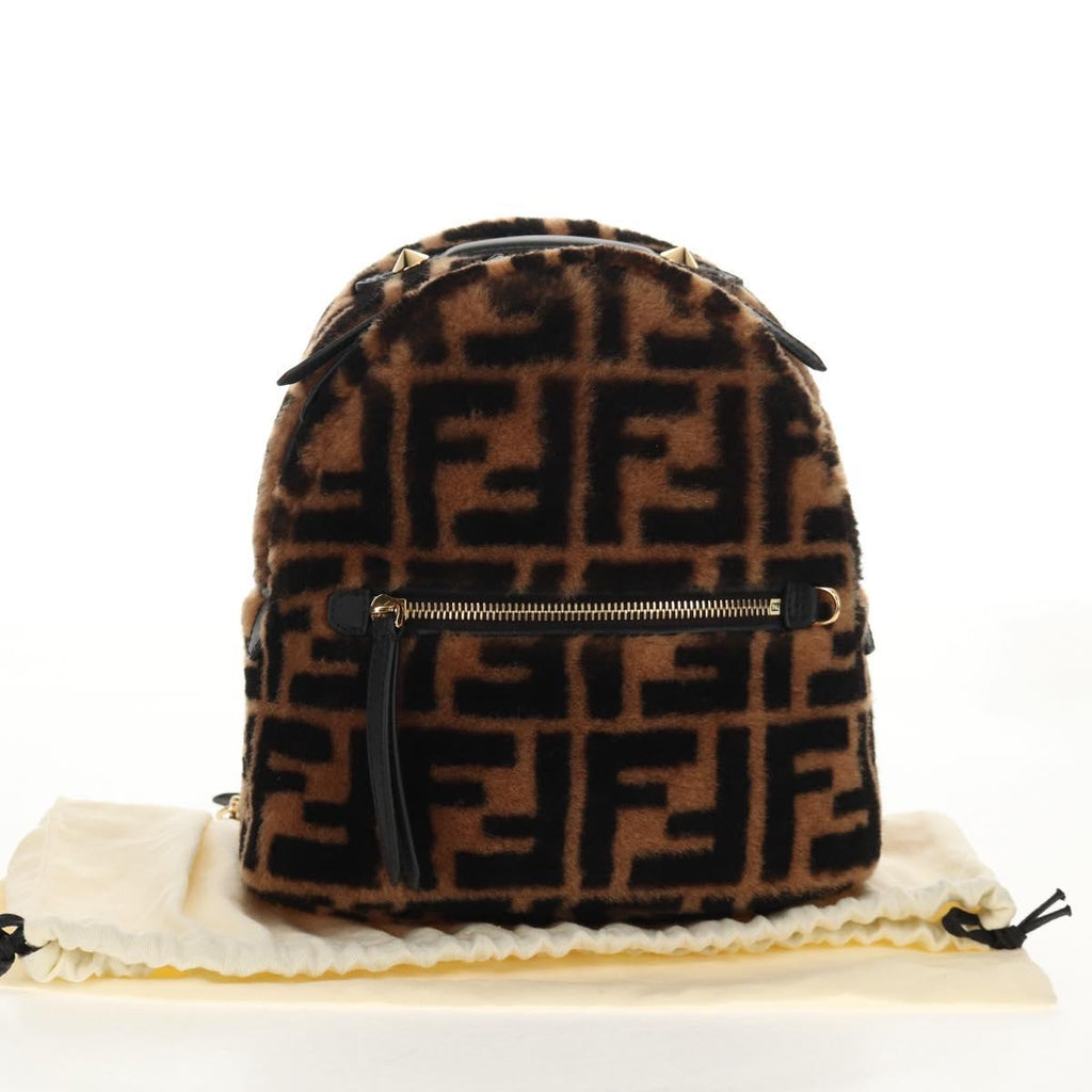FENDI zucca canvas zainomini backpack brown