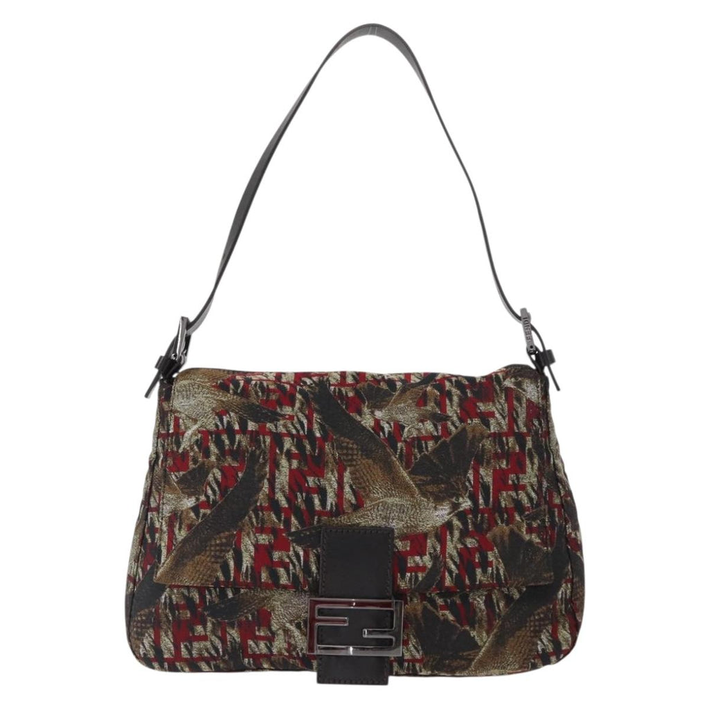 FENDI zucca canvas mamma baguette shoulder bag