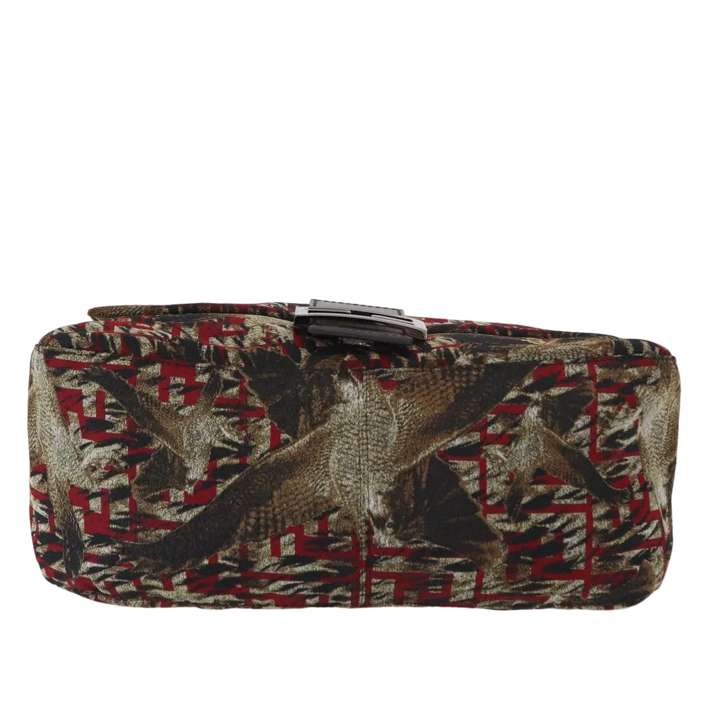 FENDI zucca canvas mamma baguette shoulder bag