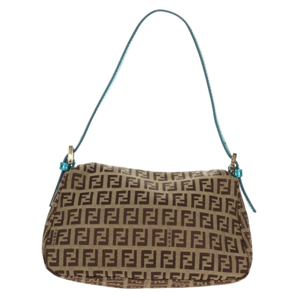 FENDI zucchino canvas mamma baguette hand bag