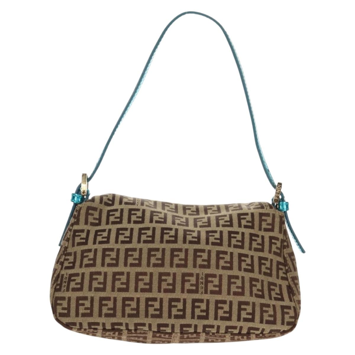 FENDI zucchino canvas mamma baguette hand bag