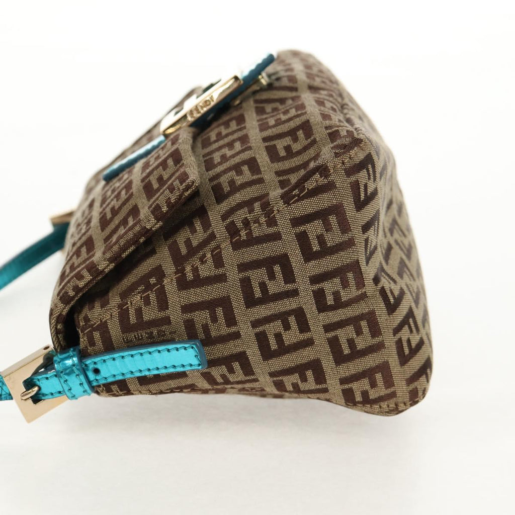 FENDI zucchino canvas mamma baguette hand bag